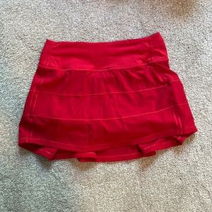 red lulu lemon skirt size 0